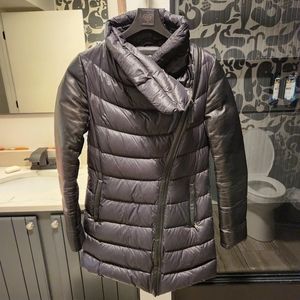 Mackage puffer coat with leather trim & sleeves